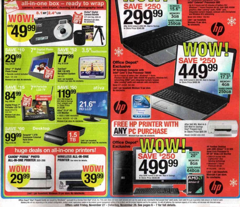 Illustration for article titled Office Depot's Black Friday Ad: Grab an Acer Netbook for $200
